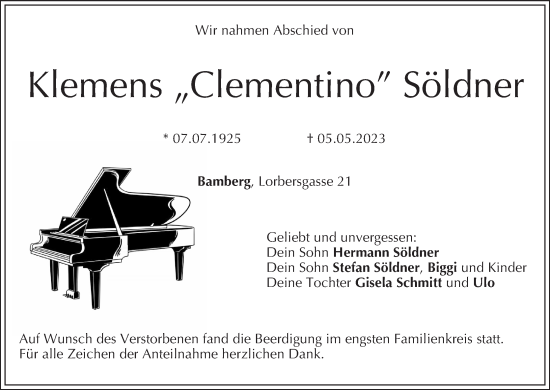 Anzeige von Klemens Söldner von MGO