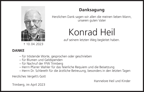 Anzeige von Konrad Heil von MGO