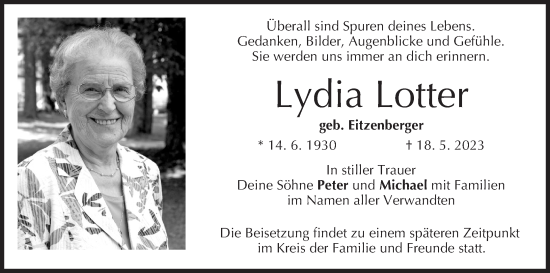Anzeige von Lydia Lotter von MGO