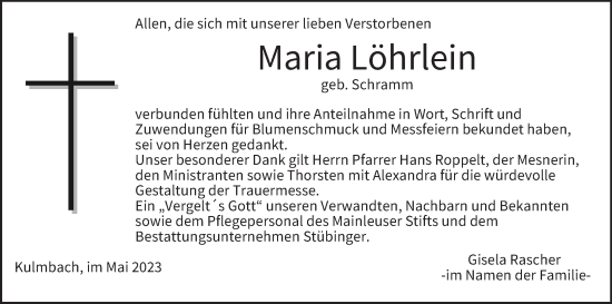 Anzeige von Maria Löhrlein von MGO