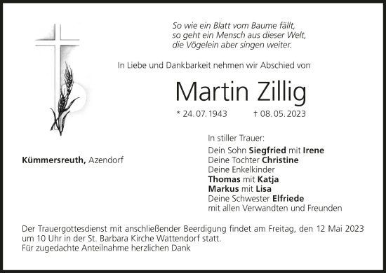 Anzeige von Martin Zillig von MGO
