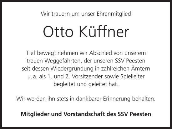 Anzeige von Otto Küffner von MGO