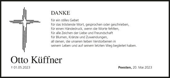 Anzeige von Otto Küffner von MGO