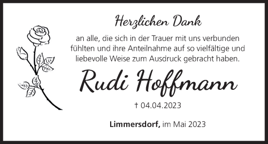 Anzeige von Rudi Hoffmann von MGO