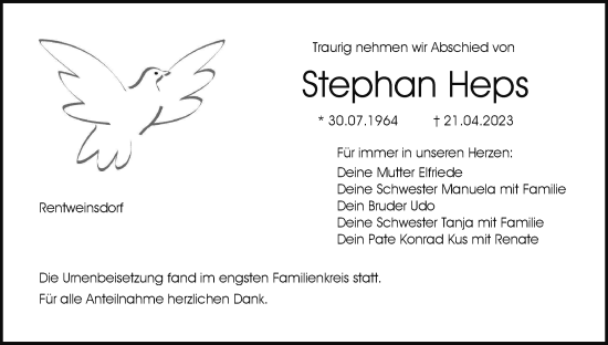 Anzeige von Stephan Heps von MGO