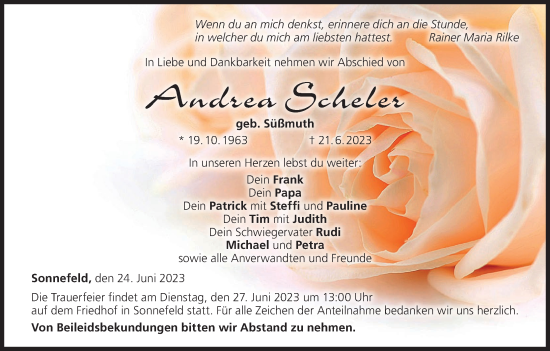 Anzeige von Andrea Scheler von MGO