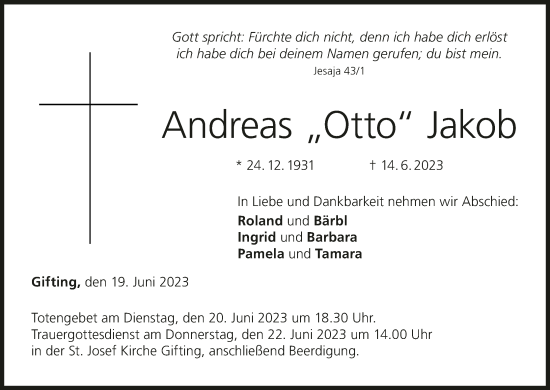 Anzeige von Andreas Jakob von MGO