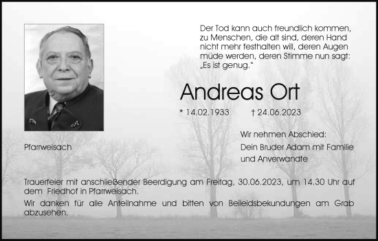 Anzeige von Andreas Ort von MGO