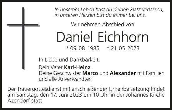 Anzeige von Daniel Eichhorn von MGO