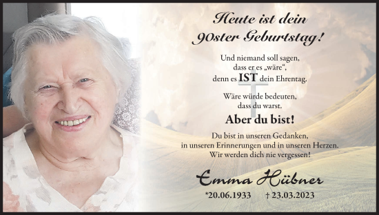 Anzeige von Emma Hübner von MGO