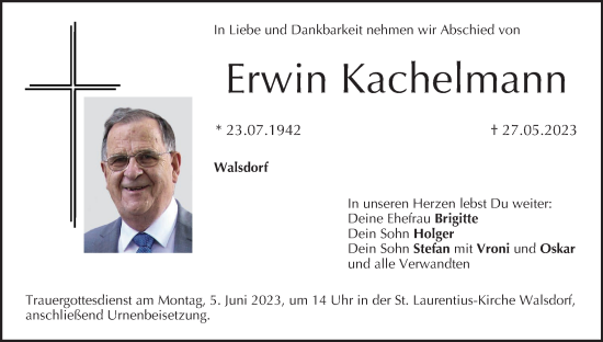 Anzeige von Erwin Kachelmann von MGO