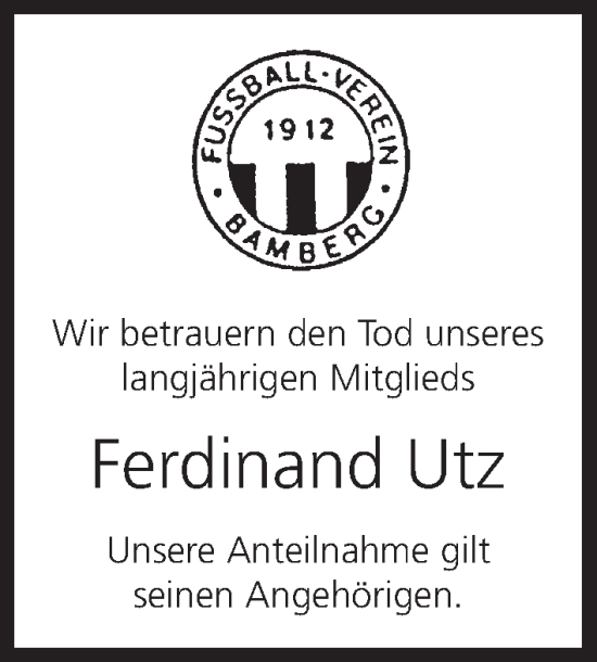Anzeige von Ferdinand Utz von MGO