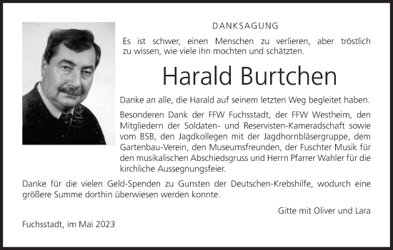 Anzeige von Harald Burtchen von MGO