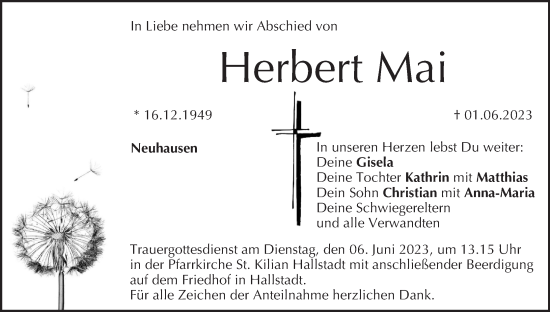 Anzeige von Herbert Mai von MGO