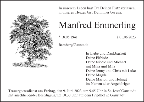 Anzeige von Manfred Emmerling von MGO