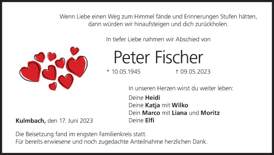 Anzeige von Peter Fischer von MGO