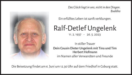 Anzeige von Ralf-Detlef Ungelenk von MGO