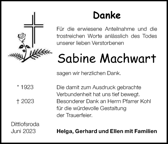 Anzeige von Sabine Machwart von MGO