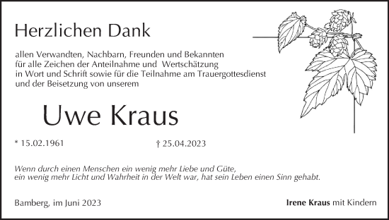 Anzeige von Uwe Kraus von MGO