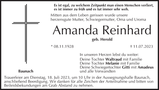 Anzeige von Amanda Reinhard von MGO