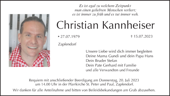 Anzeige von Christian Kannheiser von MGO