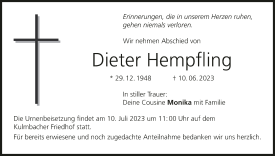Anzeige von Dieter Hempfling von MGO