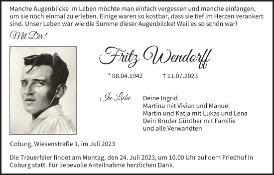 Anzeige von Fritz Wendorff von MGO