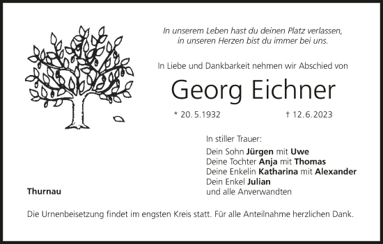 Anzeige von Georg Eichner von MGO