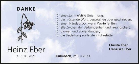 Anzeige von Heinz Eber von MGO