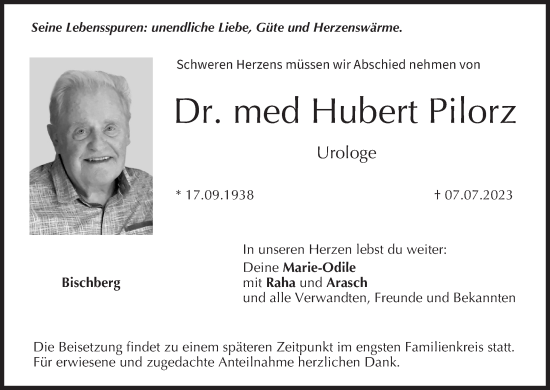 Anzeige von Hubert Pilorz von MGO