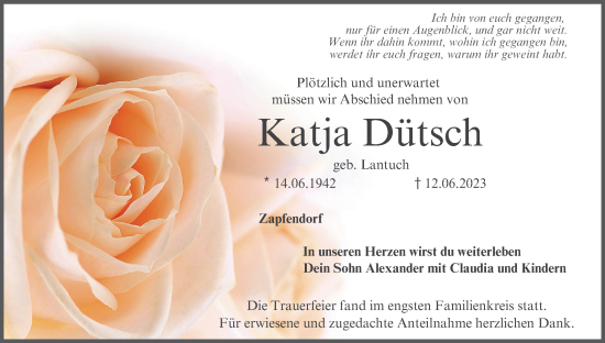 Anzeige von Katja Dütsch von MGO