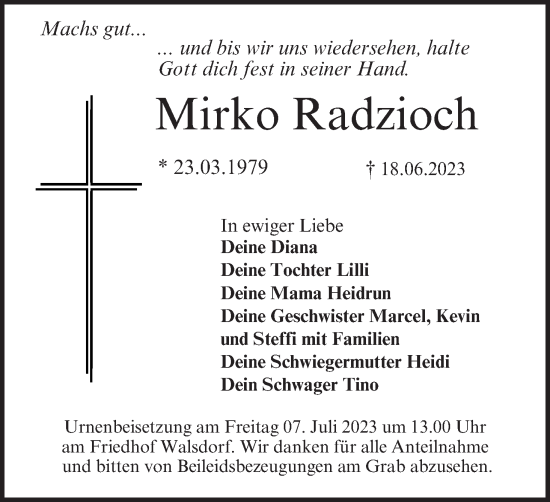 Anzeige von Mirko Radzioch von MGO