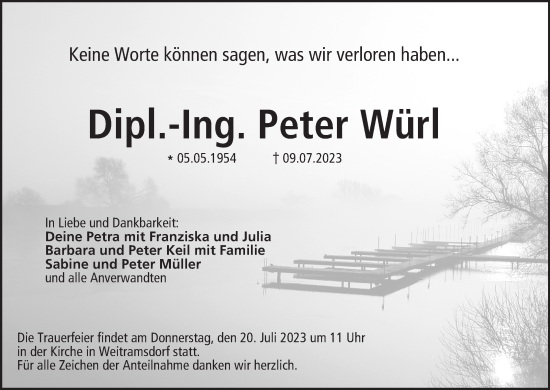 Anzeige von Peter Würl von MGO