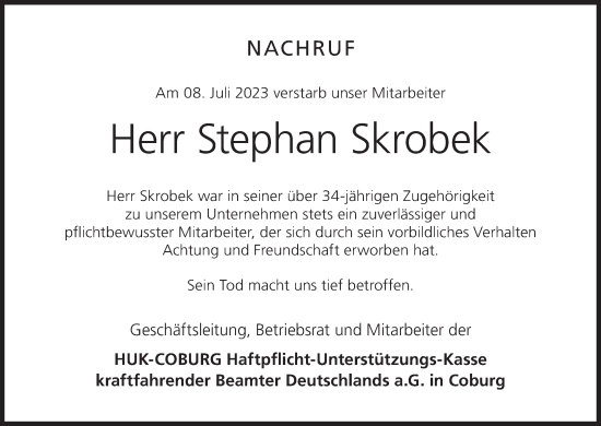 Anzeige von Stephan Skrobek von MGO