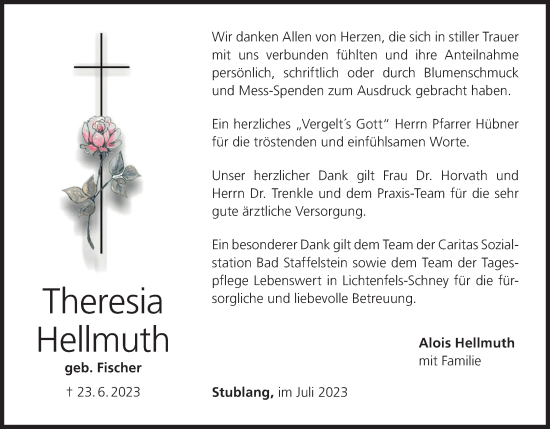 Anzeige von Theresia Hellmuth von MGO
