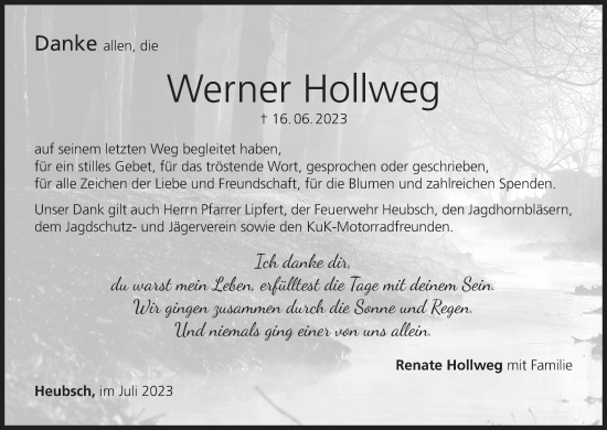 Anzeige von Werner Hollweg von MGO