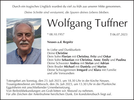 Anzeige von Wolfgang Tuffner von MGO