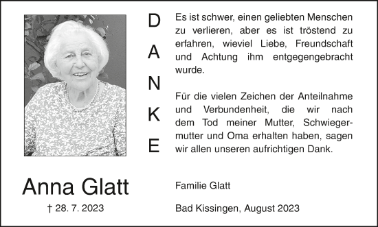 Anzeige von Anna Glatt von MGO