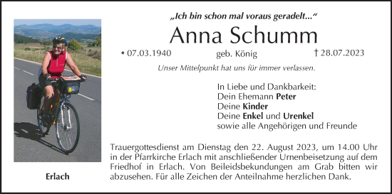Anzeige von Anna Schumm von MGO
