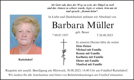 Anzeige von Barbara Müller von MGO