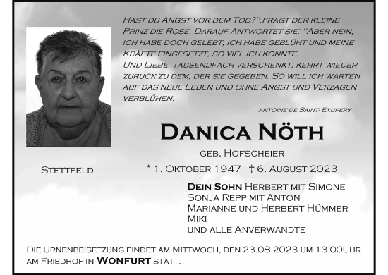 Anzeige von Danica Nöth von MGO