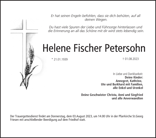 Anzeige von Helene Fischer Petersohn von MGO