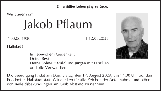 Anzeige von Jakob Pflaum von MGO