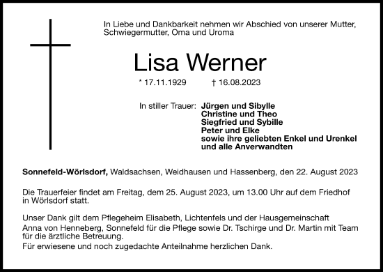 Anzeige von Lisa Werner von MGO
