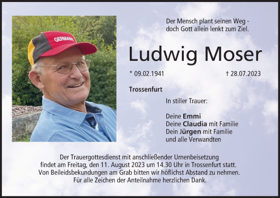 Anzeige von Ludwig Moser von MGO