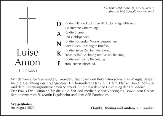 Anzeige von Luise Amon von MGO