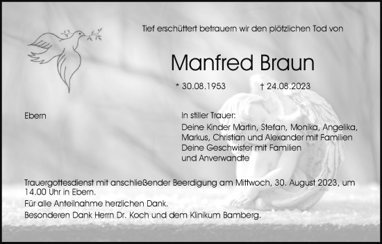 Anzeige von Manfred Braun von MGO