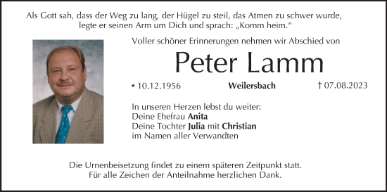 Anzeige von Peter Lamm von MGO