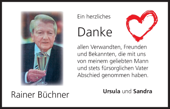 Anzeige von Rainer Büchner von MGO