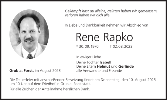 Anzeige von Rene Rapko von MGO